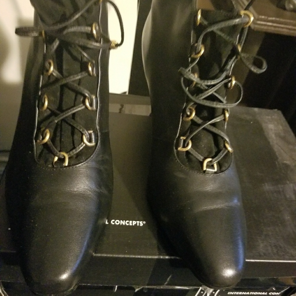 Enzo Soft Black Leather Booties